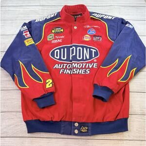 NASCAR Vintage Chase Authentics Dupont Faded Jeff Gordon Flames Jacket Size M